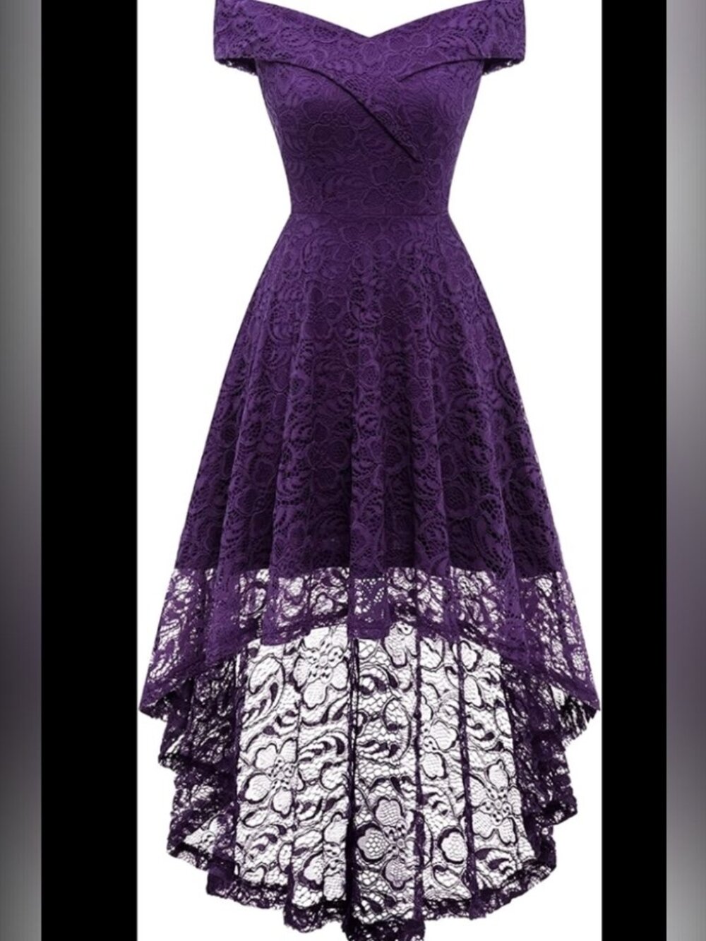 HomRain wedding formal casual fall high  low hem off shoulder cocktail dress